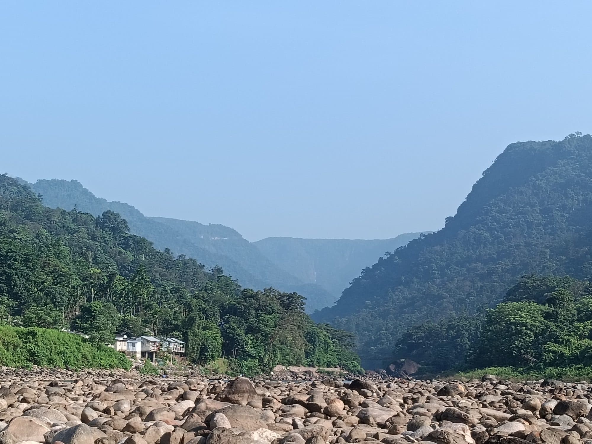 A deep green valley at the Bangladesh border in Sylhet