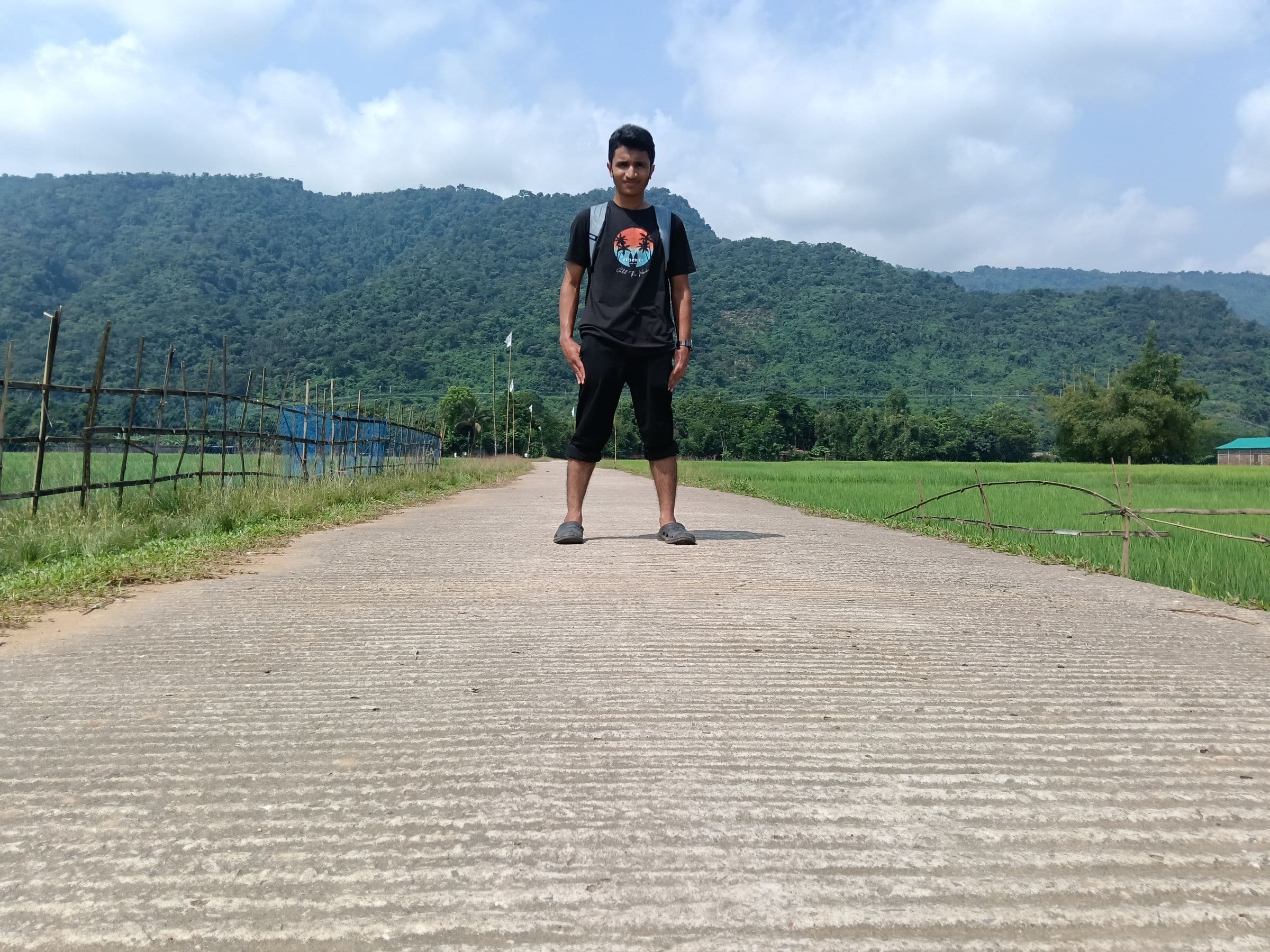 On the road during the Sylhet border hike
