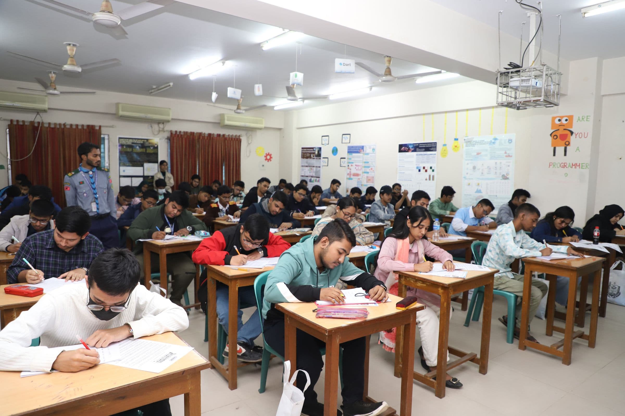 A full exam hall at the 1st National General Science Olympiad